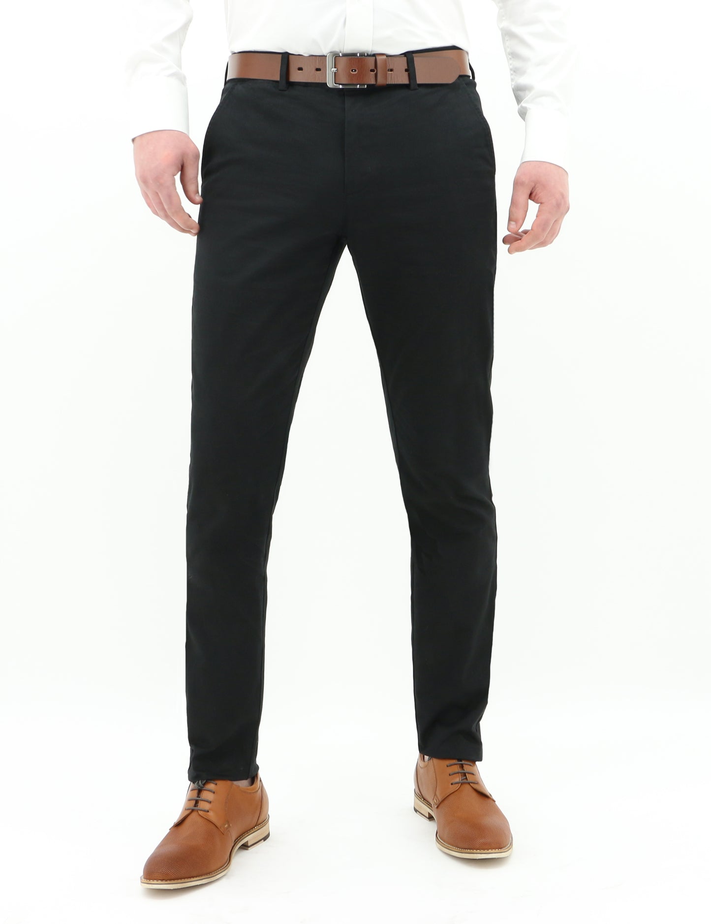 DANIEL HECHTER BLACK SLIM FIT CHINOS